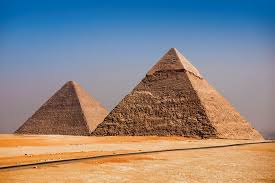 Pyramids are triangular in shape
