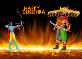 Killing Ravana on day of Dussehra