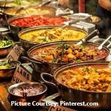 The Dinner spread at a Great Indian Wedding