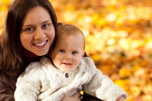 The daughter's features resemble that of her mom