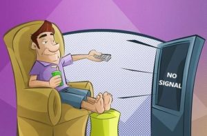 The smart TV doesn't work because of poor signal