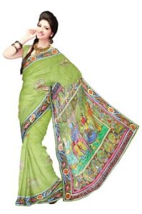 A lady dressed in a saree