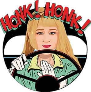 Honking to get ahead in the race 